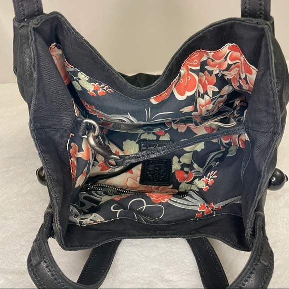 Lucky Brand Italian Leather Shoulder Bag Black - Picture 10 of 12